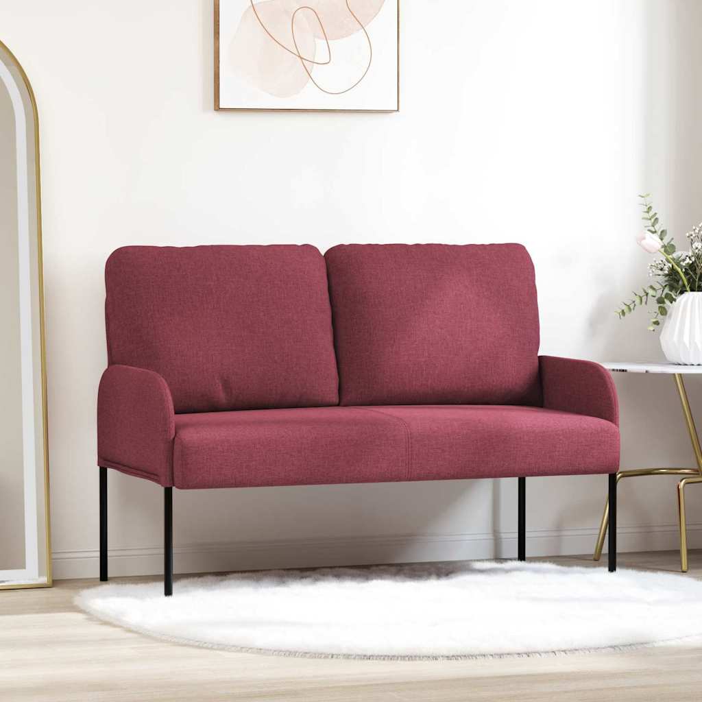 Banken met kussen 110cm Wijnrood Multiplex