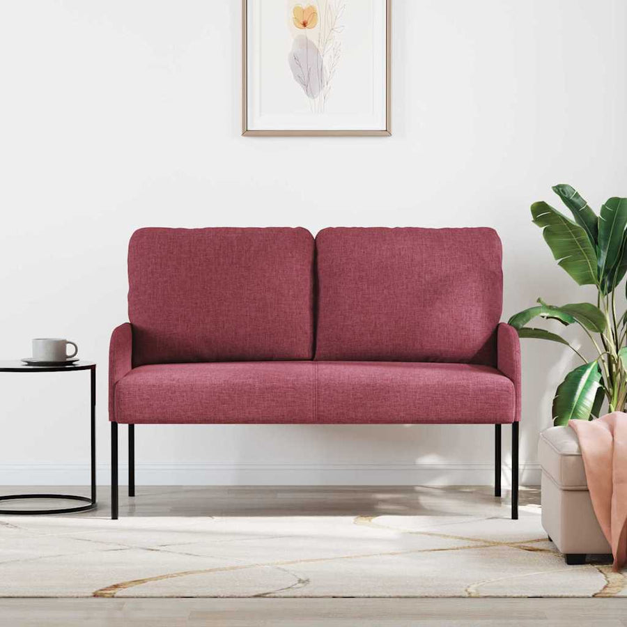 Banken met kussen 110cm Wijnrood Multiplex