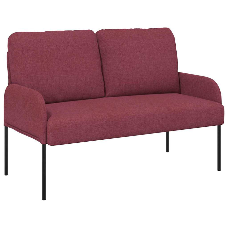 Banken met kussen 110cm Wijnrood Multiplex