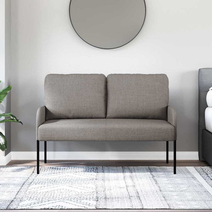 Banken met kussen 110cm Taupe Multiplex