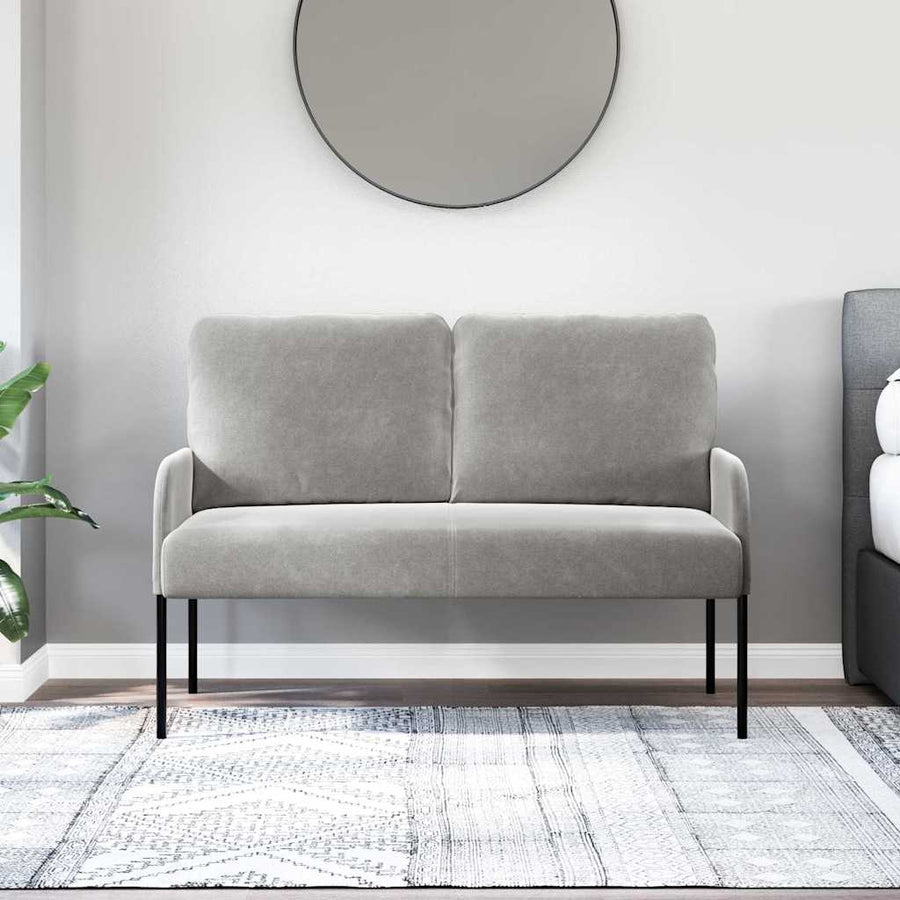 Banken met kussen 110cm Lichtgrijs Multiplex