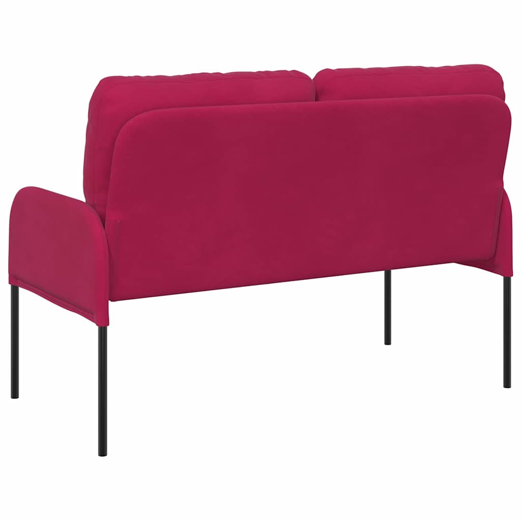 Banken met kussen 110cm Wijnrood Multiplex