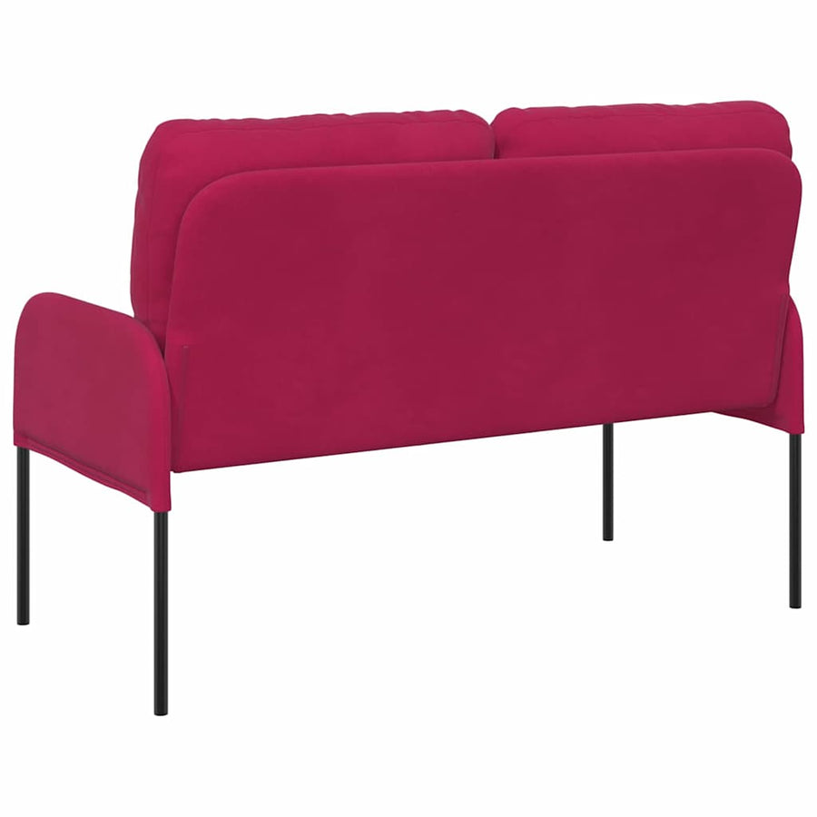 Banken met kussen 110cm Wijnrood Multiplex