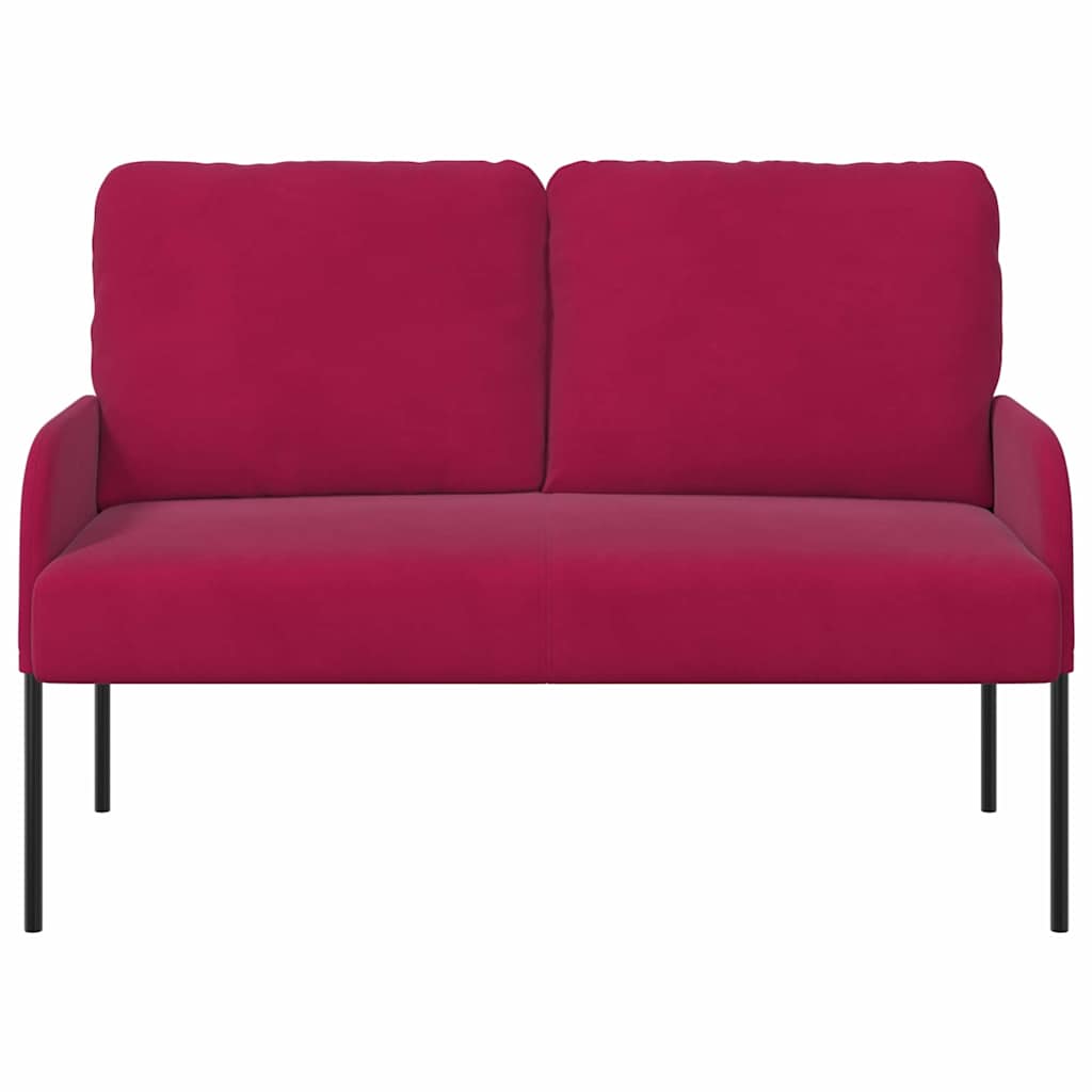 Banken met kussen 110cm Wijnrood Multiplex