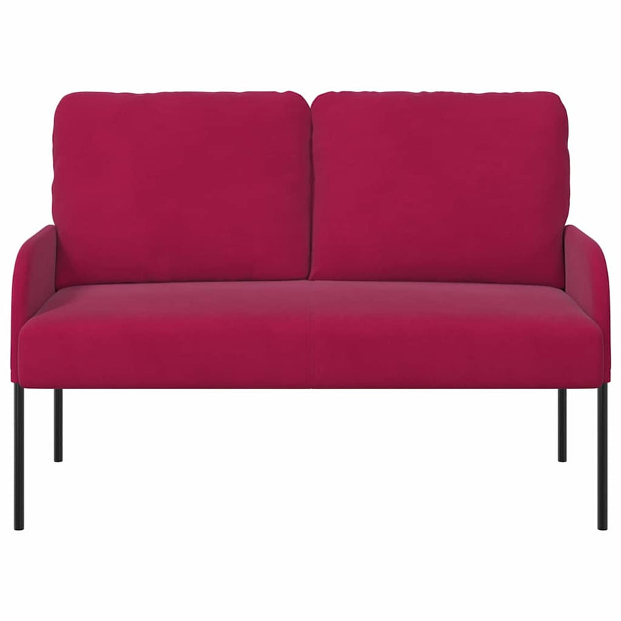 Banken met kussen 110cm Wijnrood Multiplex