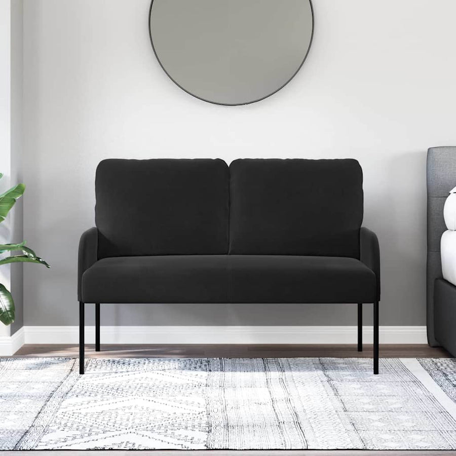 Banken met kussen 110cm Zwart Multiplex
