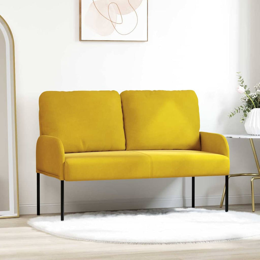 Banken met kussen 110cm Geel Multiplex