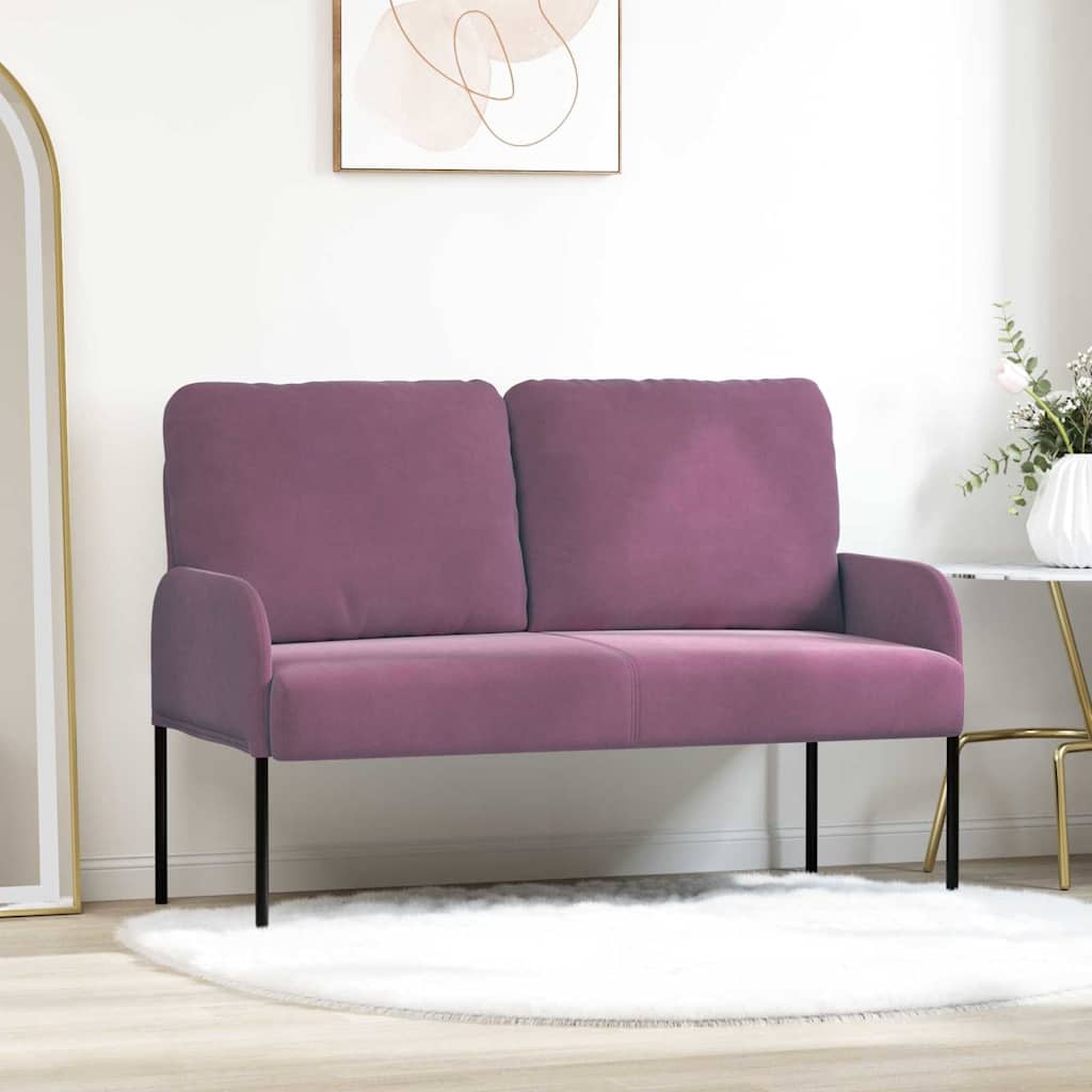 Banken met kussen 110cm Paars Multiplex