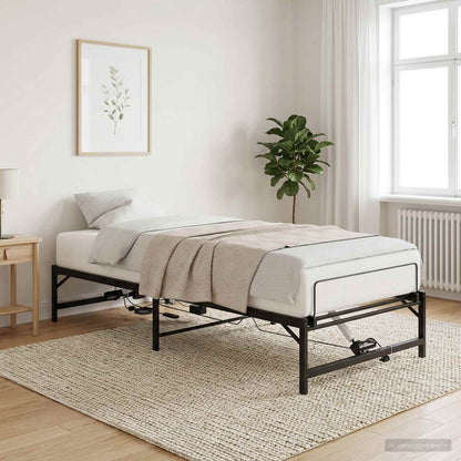 Elektrisch Verstelbaar Bedframe Zwart 100 x 200 cm Staal