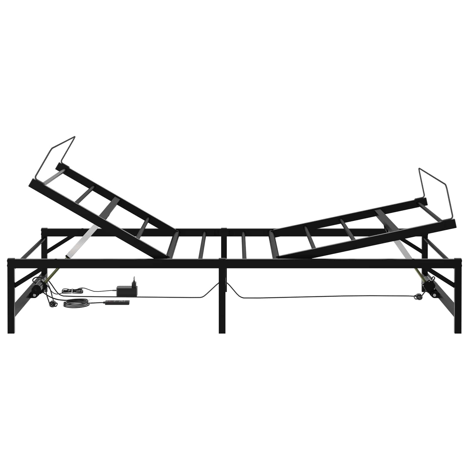 Elektrisch Verstelbaar Bedframe Zwart 107 x 200 cm Staal