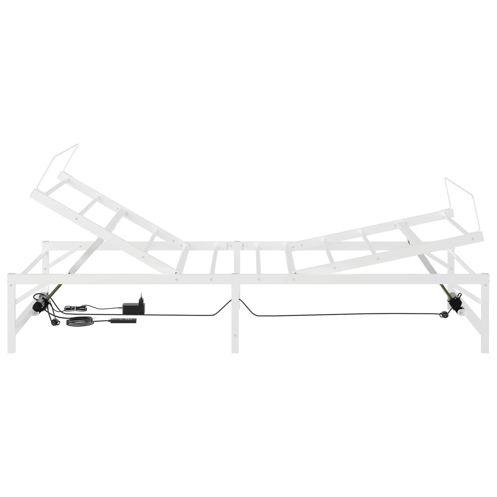 Elektrisch Verstelbaar Bedframe Wit 75 x 190 cm Staal