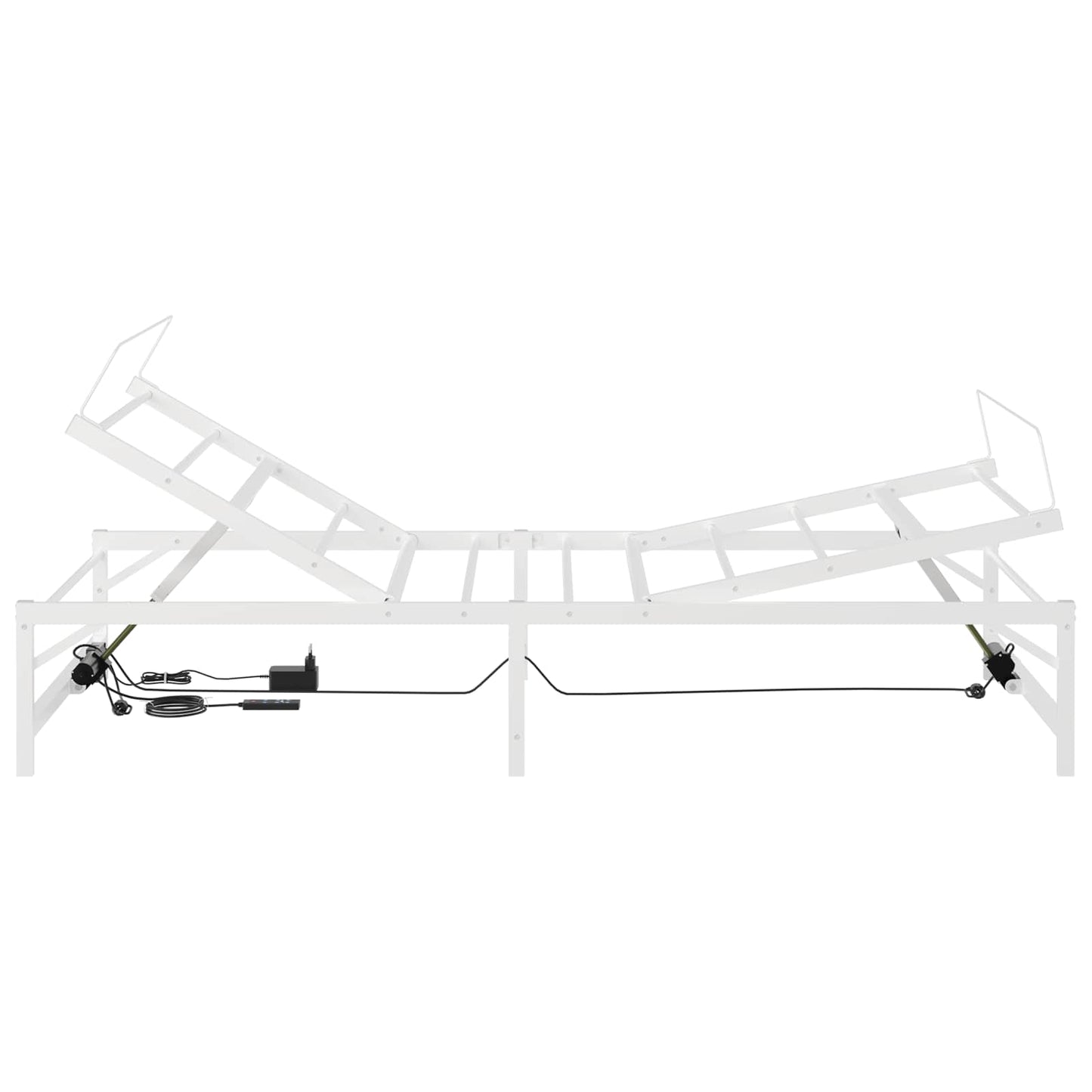 Elektrisch Verstelbaar Bedframe Wit 80 x 200 cm Staal