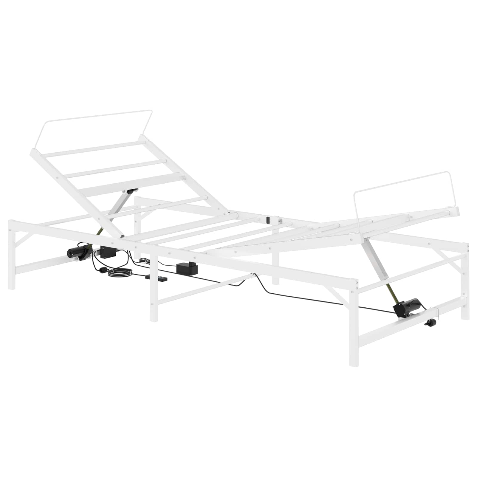 Elektrisch Verstelbaar Bedframe Wit 90 x 190 cm Staal