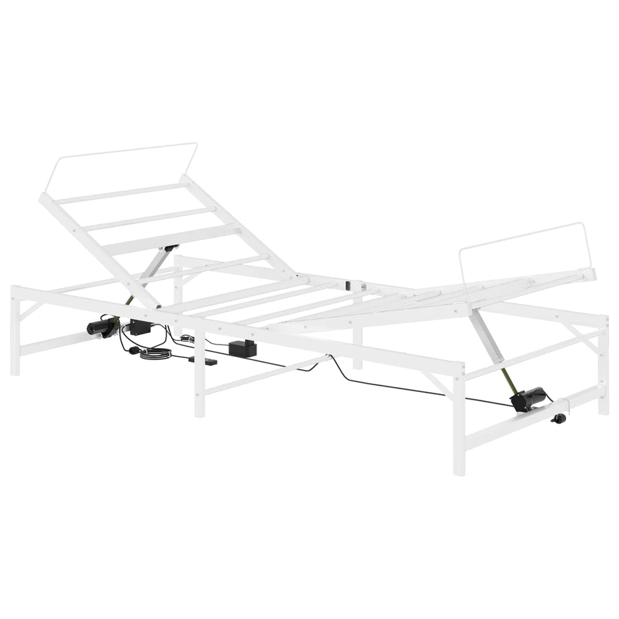 Elektrisch Verstelbaar Bedframe Wit 100 x 200 cm Staal