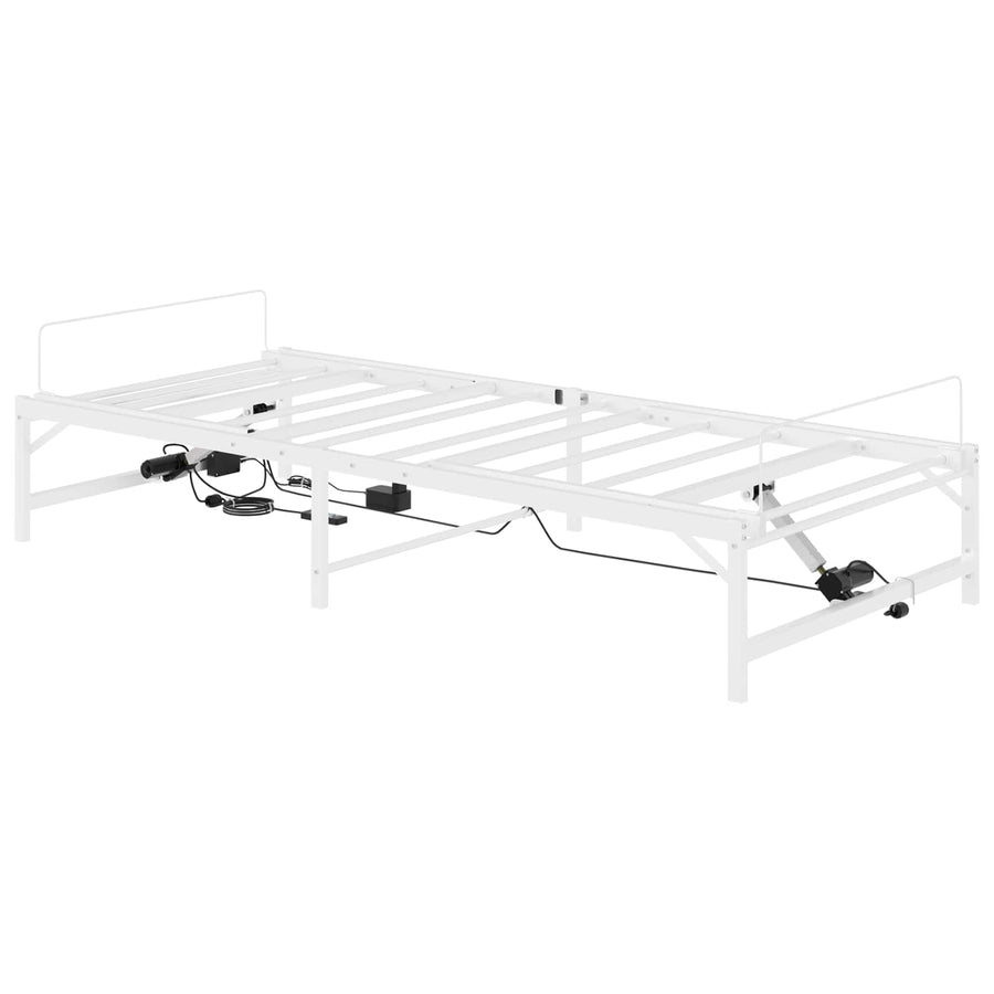 Elektrisch Verstelbaar Bedframe Wit 100 x 200 cm Staal