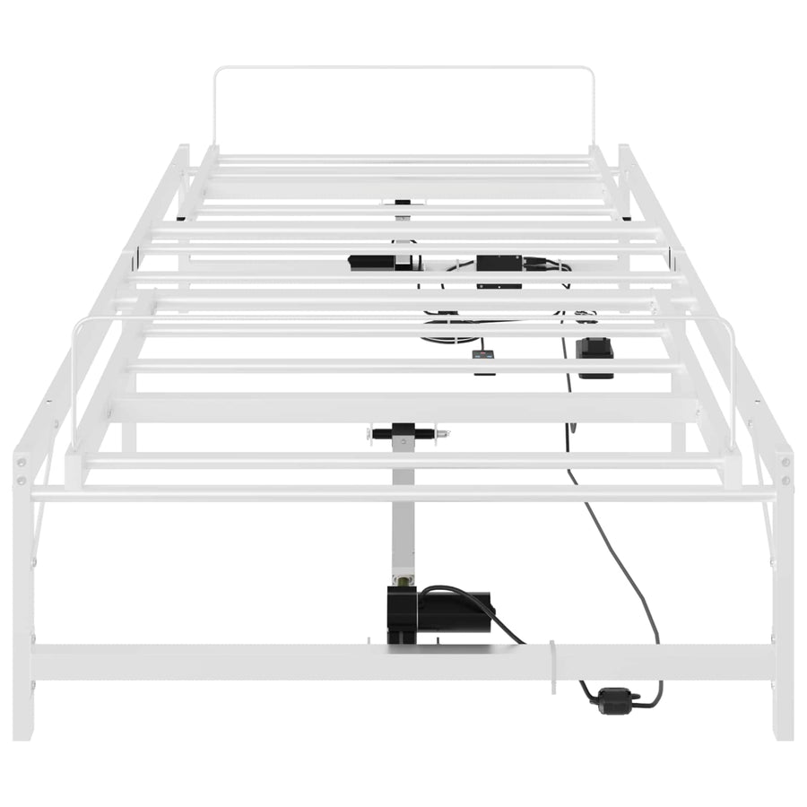 Elektrisch Verstelbaar Bedframe Wit 100 x 200 cm Staal