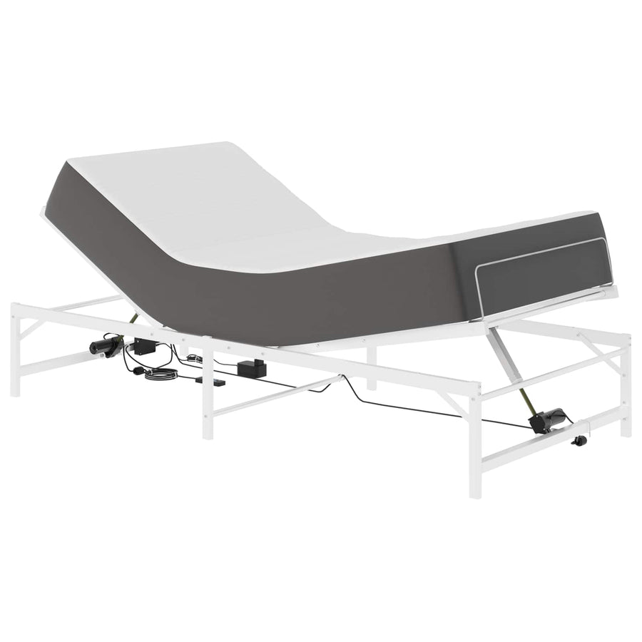 Elektrisch Verstelbaar Bedframe Wit 107 x 200 cm Staal