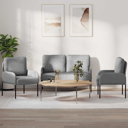 Sofa-Sets 3 pcs Lichtgrijs 115 x 56 x 80 cm Multiplex