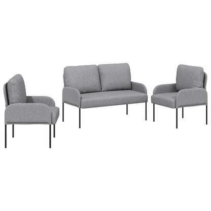 Sofa-Sets 3 pcs Lichtgrijs 115 x 56 x 80 cm Multiplex
