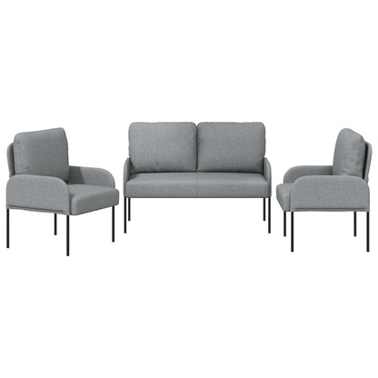 Sofa-Sets 3 pcs Lichtgrijs 115 x 56 x 80 cm Multiplex