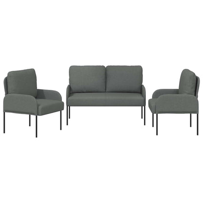 Sofa-Sets 3 pcs Donkergrijs 115 x 56 x 80 cm Multiplex