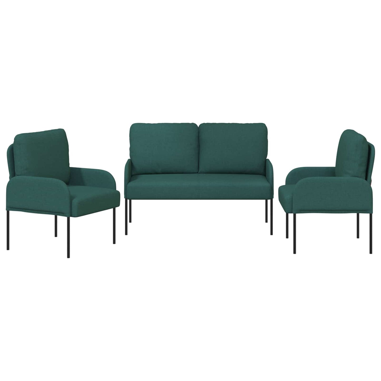 Sofa-Sets 3 pcs Donkergroen 115 x 56 x 80 cm Multiplex
