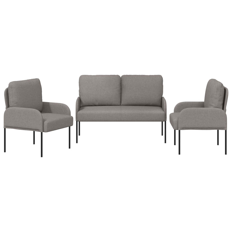 Sofa-Sets met kussen 3 pcs Taupe 115 x 56 x 80 cm Multiplex