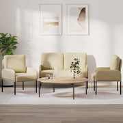 Sofa-set 3-delig crème multiplex
