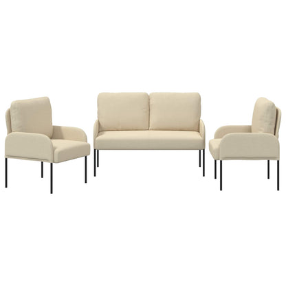 Sofa-Sets met kussen 3 pcs Crème 115 x 56 x 80 cm Multiplex