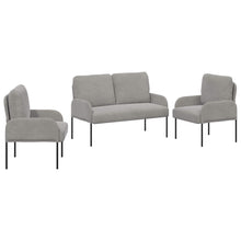 Sofa-Sets 3 pcs Lichtgrijs 115 x 56 x 80 cm Multiplex