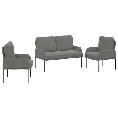 Sofa-Sets 3 pcs Donkergrijs 115 x 56 x 80 cm Multiplex