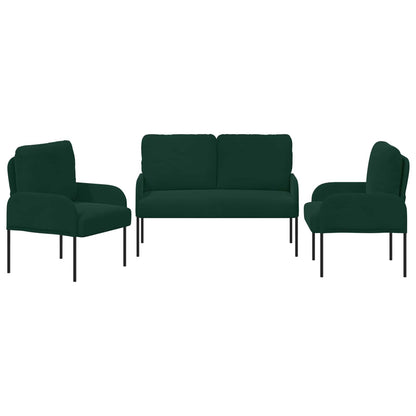 Sofa-Sets 3 pcs Donkergroen 115 x 56 x 80 cm Multiplex
