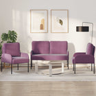 Bankenset 3-delig paars 115x56x80 cm multiplex