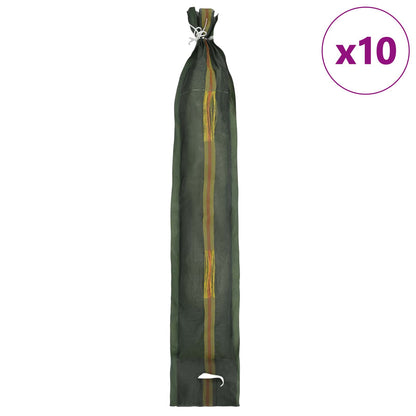 Zandzakken 10 pcs Groen 120 x 27 cm HDPE