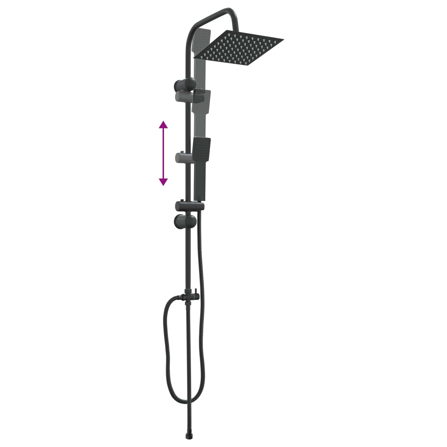 Douche systeem Zwart 45 x 20 x 96 cm