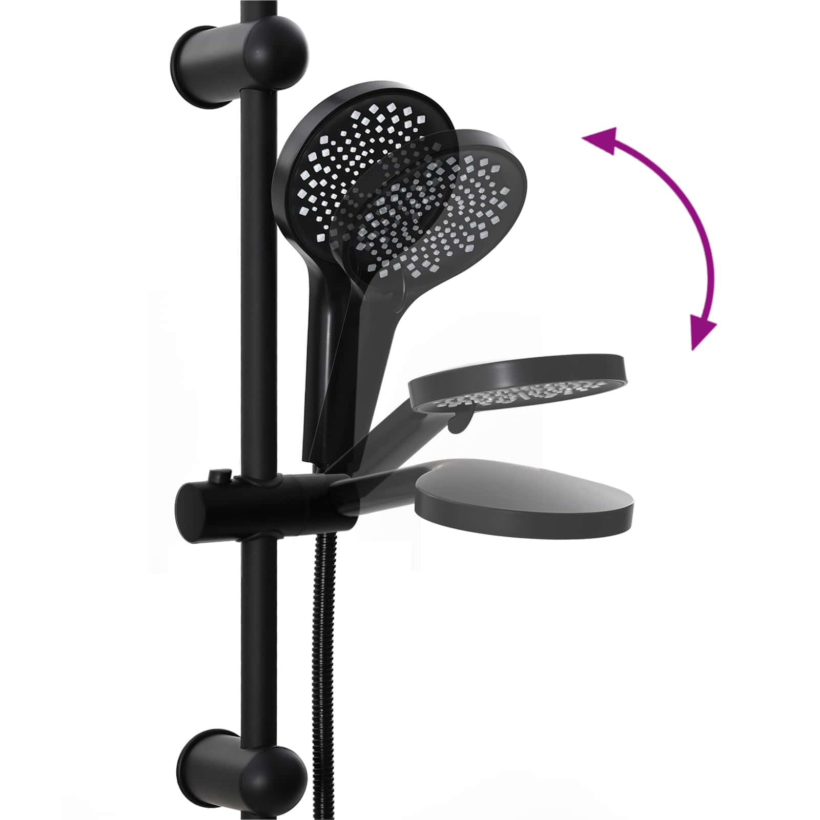 Douche systeem Zwart 45 x 20 x 96 cm