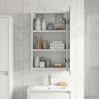 Badkamer spiegelkast 30x10.5x50 cm wit bewerkt hout