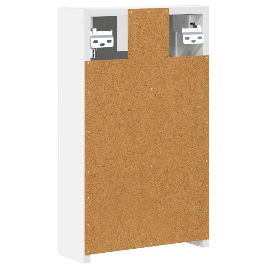 Badkamer spiegelkast Wit 30 x 10,5 x 50 cm Bewerkt hout