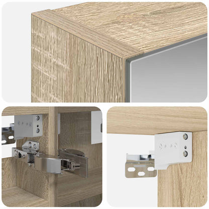 Badkamer spiegelkast met plank Sonoma Eiken 30 x 10,5 x 50 cm