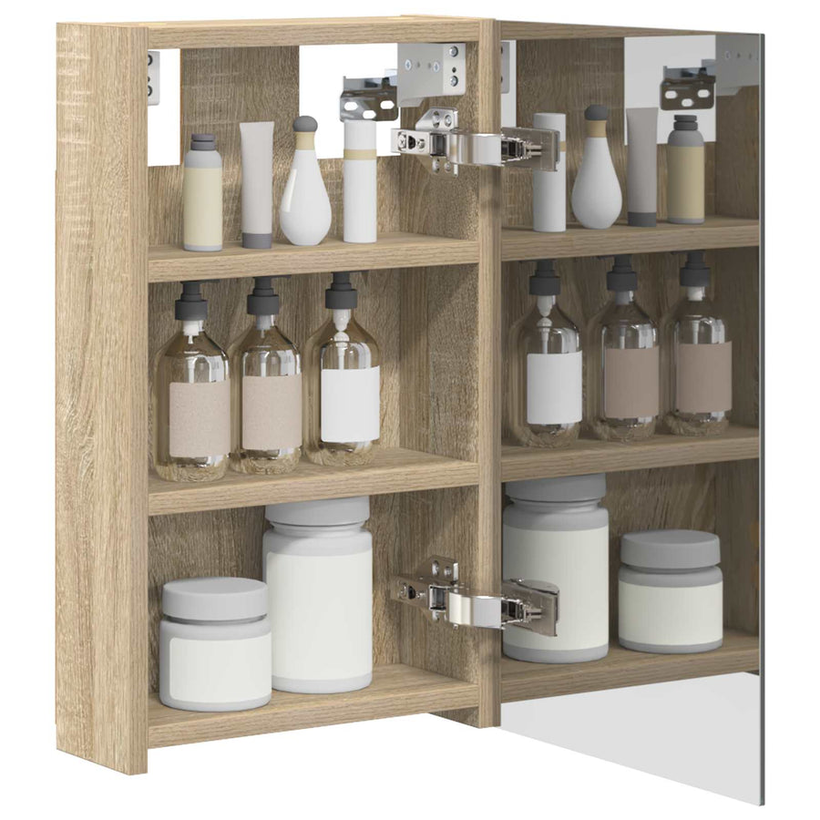 Badkamer spiegelkast met plank Sonoma Eiken 30 x 10,5 x 50 cm