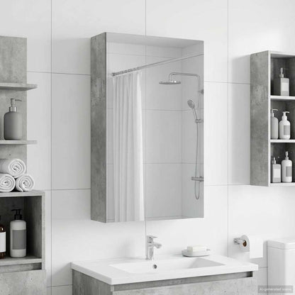 Badkamer spiegelkast Beton Grijs 30 x 10,5 x 50 cm Bewerkt hout
