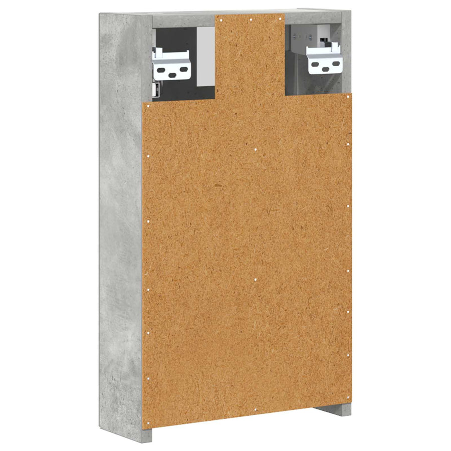 Badkamer spiegelkast Beton Grijs 30 x 10,5 x 50 cm Bewerkt hout