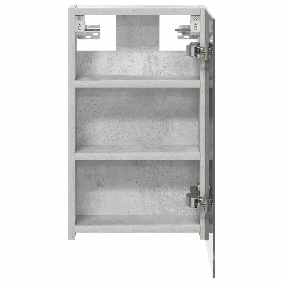 Badkamer spiegelkast Beton Grijs 30 x 10,5 x 50 cm Bewerkt hout