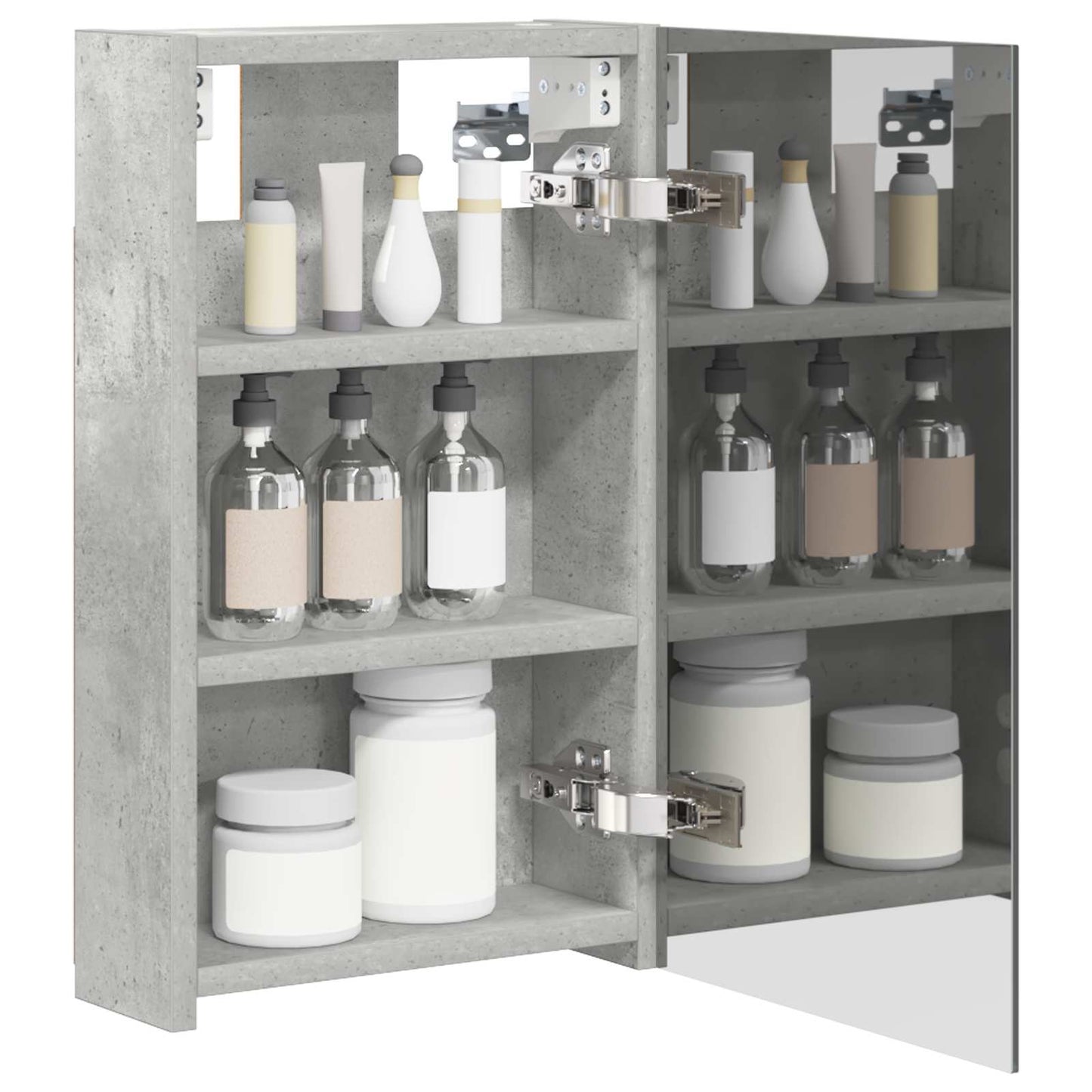 Badkamer spiegelkast Beton Grijs 30 x 10,5 x 50 cm Bewerkt hout