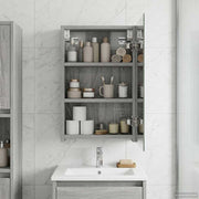 Badkamer spiegelkast 30x10.5x50 cm grijs Sonoma bewerkt hout