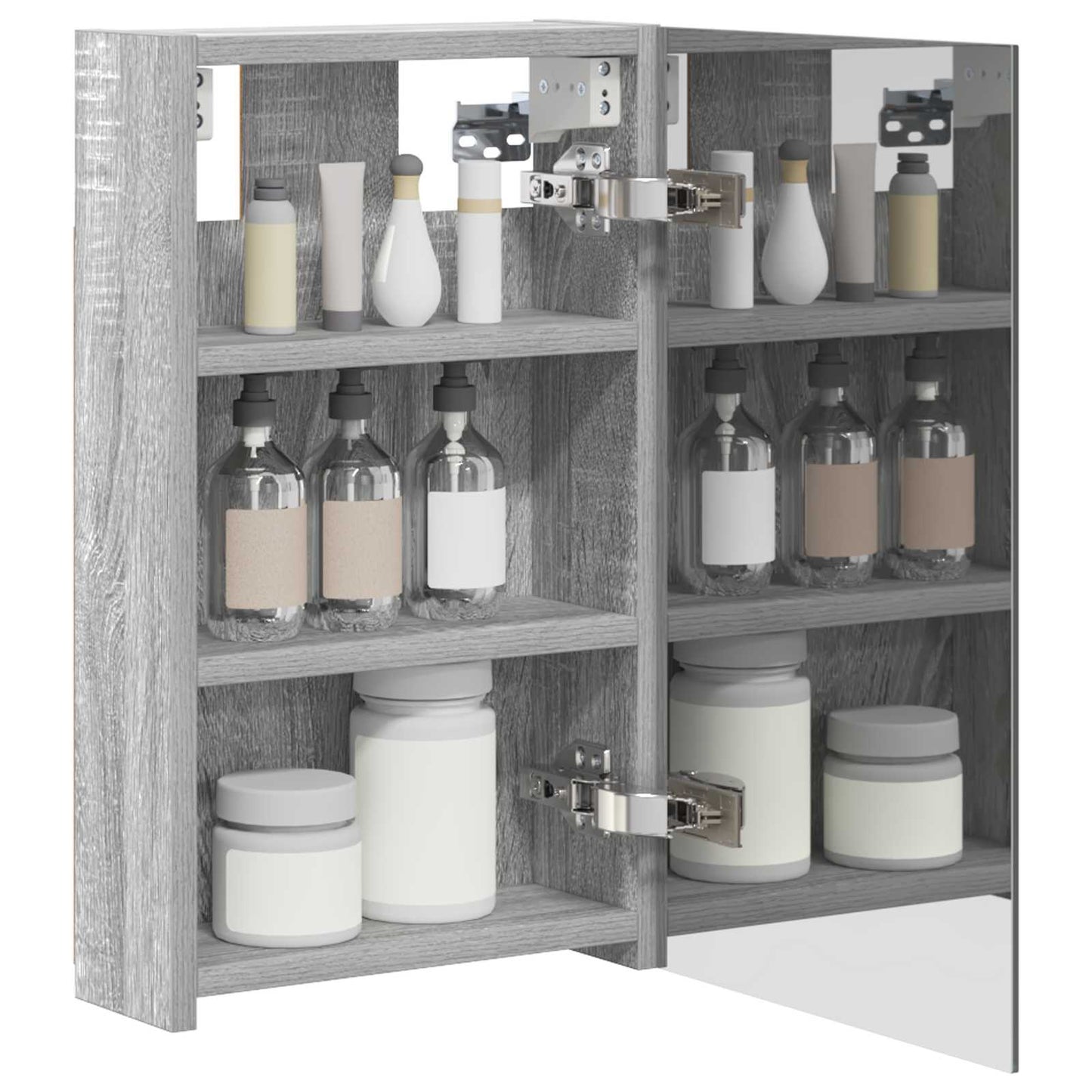 Badkamer spiegelkast met plank Grijs Sonoma 30 x 10,5 x 50 cm