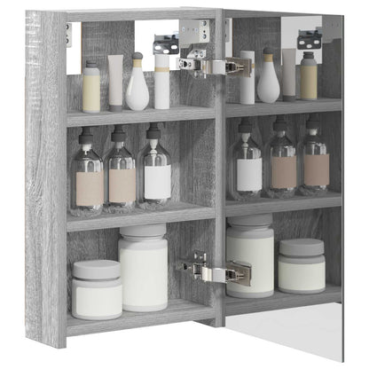 Badkamer spiegelkast met plank Grijs Sonoma 30 x 10,5 x 50 cm