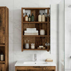 Badkamer spiegelkast 30x10,5x50 cm oudhout
