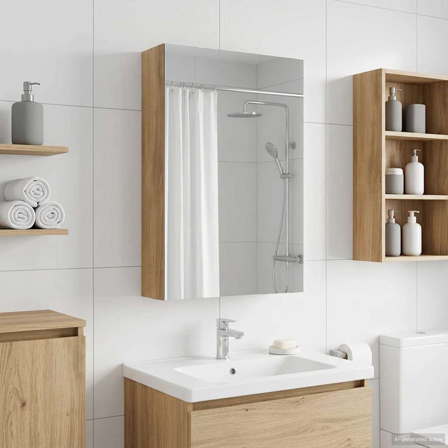 Badkamer spiegelkast Ambachtelijk eiken 30 x 10,5 x 50 cm