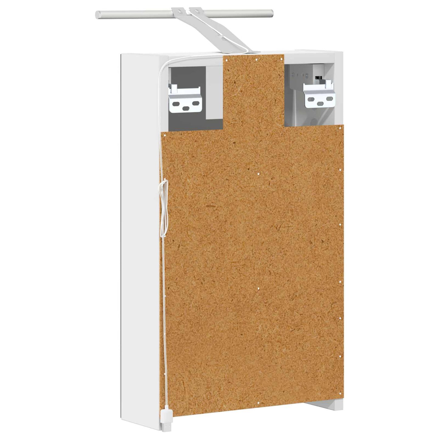Badkamer spiegelkast Wit 30 x 10,5 x 50 cm Bewerkt hout